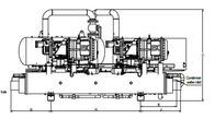Tipo di circolazione R134a 1974KW di controllo della vite dell'acqua raffreddata ad acqua astuta del refrigeratore